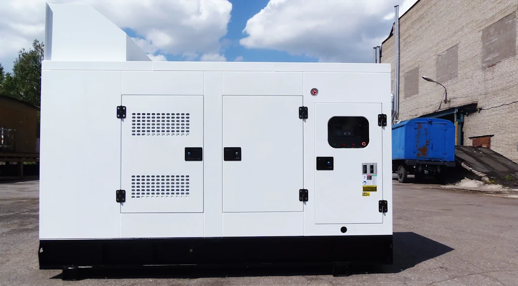 Дизельный генератор напряжением 0,4кВ в капоте