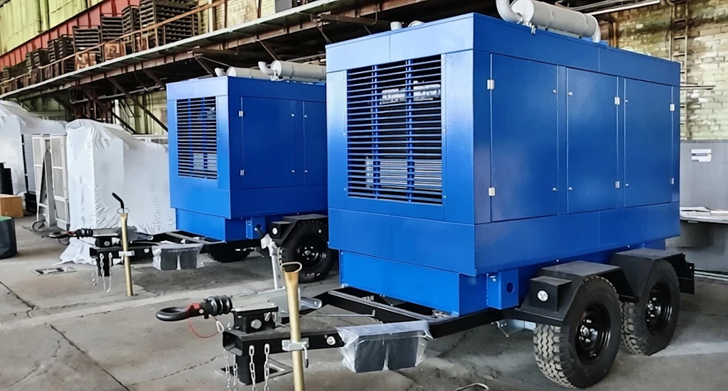 Передвижная электростанция на прицепе под капотом Передвижная электростанция мощность 100 кВт на прицепе под капотом